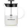 BODUM LATTEO Fouet à lait manuel avec anse en verre 0.25 l  Noir