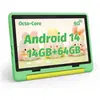 BUFO Tablette enfant 10 pouces Android 14 pour les enfants de 3 à 12 ans, contrôle parental, 14GB+64GB de stockage (TF Expand 1TB), Vert