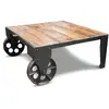 PIB Table basse mobile en bois marron