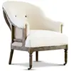 PIB Fauteuil rond en tissu blanc