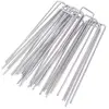 KEEPBUYING Piquets de Fixation - Acier Galvanisé - 150x25mm - Ø 3mm - 100pcs
