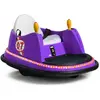 DREAMADE Auto Tamponneuse Électrique avec Télécommande 2.4G, Auto Tournante avec Lumières LED, Musique, Contour Antichoc, Violet