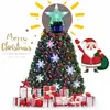 GOPLUS Sapin de Noël Artificiel 150CM Fibre Optique avec Socle,170 Bra...