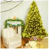 GOPLUS Sapin de noël artificiel lumineux led et blanche chaude vert 120 cm