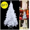 Sapin de Noël Arbre de Noël Artificiel pour Décoration de Noël Matériau pvc avec Pied en Métal Blanc (1.8M) - Costway