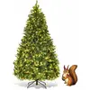 GOPLUS Sapin de Noël Artificiel 240CM Lumineux avec Pommes de Pin, Feu...