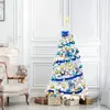 GIANTEX Sapin de Noël Blanc 2,1M avec 950 Branches PVC avec Artificiel...