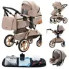 BAZARLAND30.Poussette 3 en 1 Bébé Combinée Siège-Auto Nacelle Trio Rév...