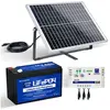 ECO-WORTHY kit de Panneau Solaire 25W 12V avec contrôleur 10A et batte...