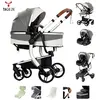 Magic ZC - Poussette cosy voyage 3 en 1 - Poussettes PU Leather, Pouss...