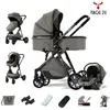 poussette 3 en 1 MagicZC,Dossier réglable,nouveau né,pliable,0-3 ans,b...