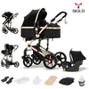 MagicZC Poussettes nouveau né,bebe 3 en 1,pour 0-3 ans,convertible Nac...