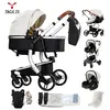 Poussette Magic ZC Pousette 3 en 1 Cuir PU imperméable Poussette bebe ...