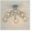 KOSILUM Plafonnier en métal et aluminium Argenté / Chromé 45 cm