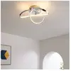 KOSILUM Plafonnier LED design 3 boucles chromé - Acht