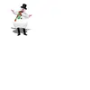 Eurroweb Costume bonhomme de neige gonflable costume avec chapeau