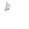 Costume de magicien sur licorne gonflable - Blanc - Adulte - Tissu
