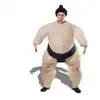Déguisement sumo gonflable - Adulte - Beige et noir - Tissu