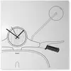 dESIGNoBJECT horloge murale SCOOTER (Blanc - Tôle coupée au laser)