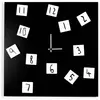 dESIGNoBJECT horloge murale CHANGING CLOCK (Noir - Tôle coupée au lase...