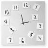 dESIGNoBJECT horloge murale CHANGING CLOCK (Gris métallisé - Tôle coup...