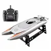Bateau radio commandé Bateaux RC 25KM/H de course grande vitesse 2 can...