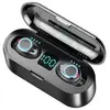 Écouteurs sans fi F9 sport Bluetooth 5.0 LED noir