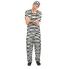Costume rayures prisonnier deguisement rayé Taille unique