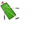 TotalCadeau 3 stylos clubs de golf, green, drapeau, 2 balles jeu golf miniature