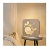 Creative Craft Décoration Lampe en bois Led Lumière Veilleuse Lampe de...