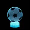 Football Lampe LED 3D Illuminated Bureau optique Veilleuse avec 7 coul...