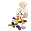 16 Couleurs Crayons Cailloux Sachet Coton Mousseline Crayon Rocks