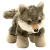 Wild Republic Hug'Ems peluche : loup 18 cm gris