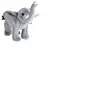 Wild Republic peluche éléphant 20 cm gris