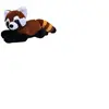 Wild Republic peluche panda Ecokins Mini junior 20 cm rouge