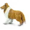 Safari chien colley junior 10 cm caoutchouc marron/blanc