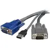 StarTech.com Câble KVM ultrafin 2 en 1 USB VGA -1,8 m