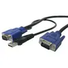 StarTech.com Câble pour Switch KVM VGA avec USB 2 en 1 - STARTECH - 3m - Noir