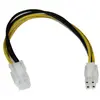 StarTech.com Rallonge d'alimentation auxiliaire P4 Mâle/Femelle 20 cm