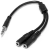 StarTech.com Startech Adaptateur Audio Jack MUY1MFFS Noir 0,2 m TU
