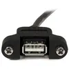 StarTech.com Rallonge de câble USB 2.0 à montage sur panneau / goulotte A vers A