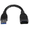 StarTech.com Rallonge StarTech USB-A vers USB-A femelle 5 Gbit/s - 15,2 cm - Noir