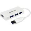 StarTech.com Hub USB 3.0 à 4 ports avec câble intégré - 5Gbps - Blanc