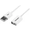 StarTech.com Câble Rallonge USB - STARTECH - 1 m - Blanc - Double blindage - Moulé