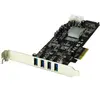 Startech Carte D´extension Pcie 4 Ports Usb 3.0 Sata Molex Uasp Pci-e