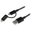 StarTech.com Startech Cable Adaptador Apple Lightning o Micro USB a USB 1m Negro