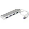 StarTech.com Hub USB 3.0 compact à 4 ports avec câble intégré - Argent