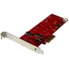 StarTech.com 2x M.2 SSD Controller Card - PCIe - M.2 SATA III NGFF Car...