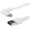 StarTech.com Câble Lightning vers USB coudé de 2 m - Certifié Apple MFi - Blanc