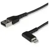 StarTech.com Câble Lightning vers USB coudé de 1 m - Certifié Apple MFi - Noir
